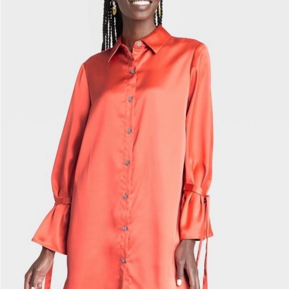 Target Tops - Black History Month Target x Sammy B Women’s Long Sleeve Satin Button Shirt